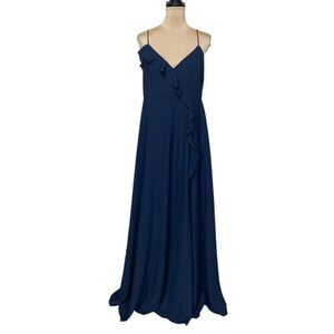 NWT Wtoo Ruffle Detail Formal Dress in Navy